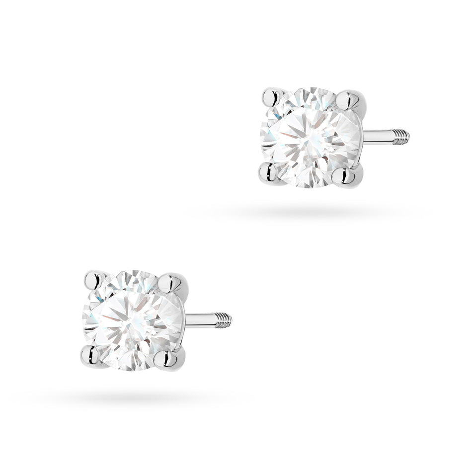 Goldohrringe mit 2 x 0,70 ct Labor-Diamanten