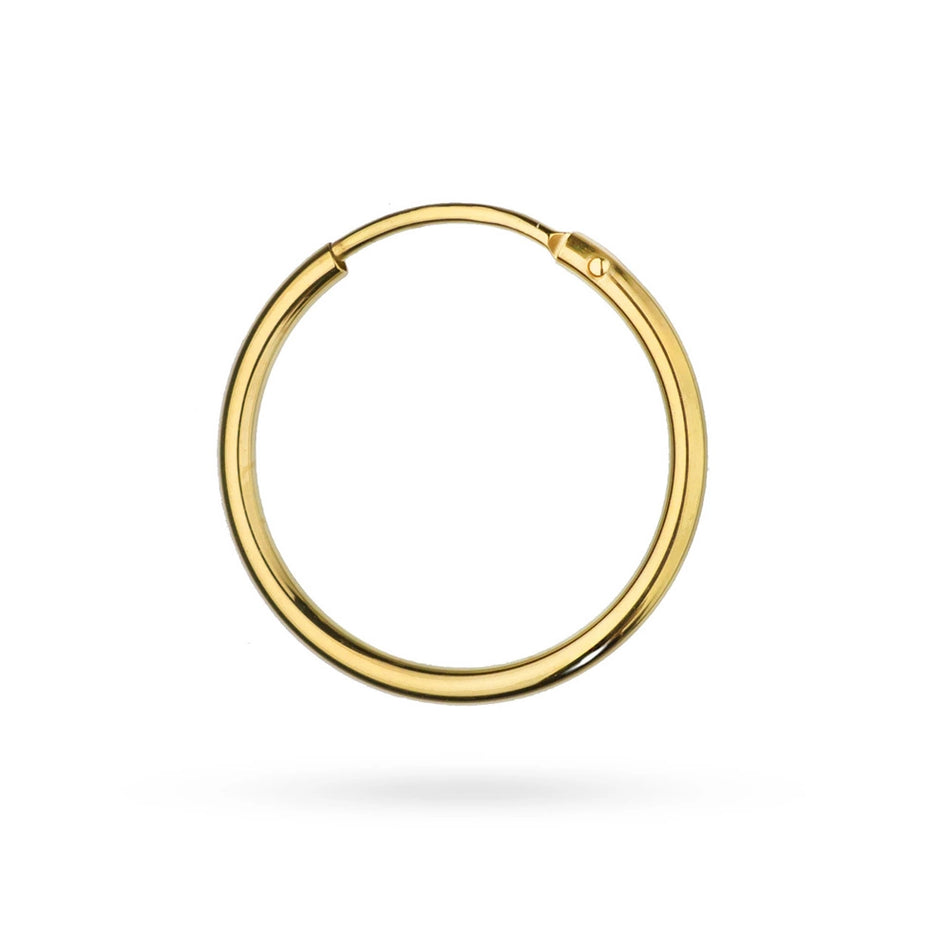 Goldene einzelne Creaolen-Ohrring 2cm