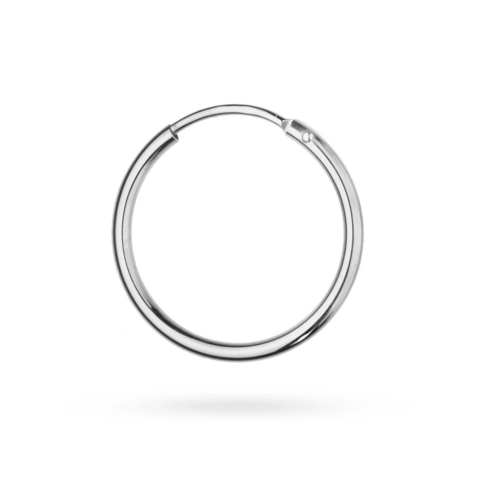 Einzelner Silber Creaolen Ohrring