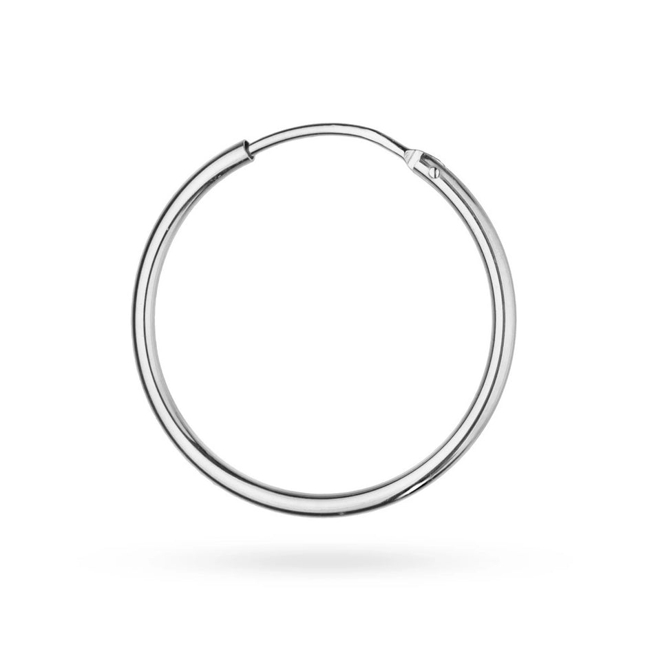 Einzelner Silber Creaolen Ohrring