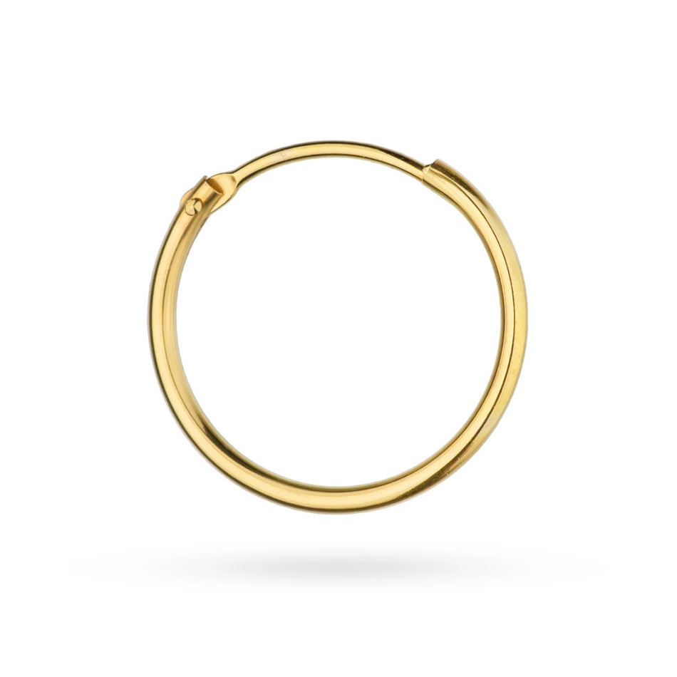 Goldene einzelne Creaolen-Ohrring 1,7cm