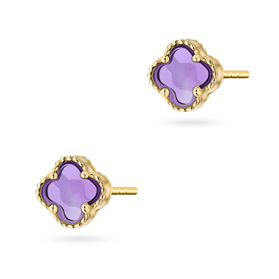 Gold Ohrstecker mit Perlmutt Lucky