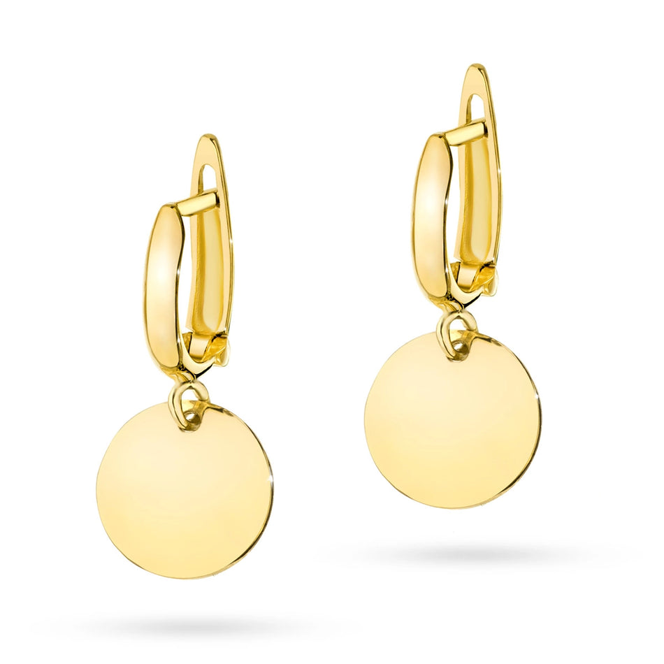 Gold Englische Verschluss Ohrringe Geometrisch