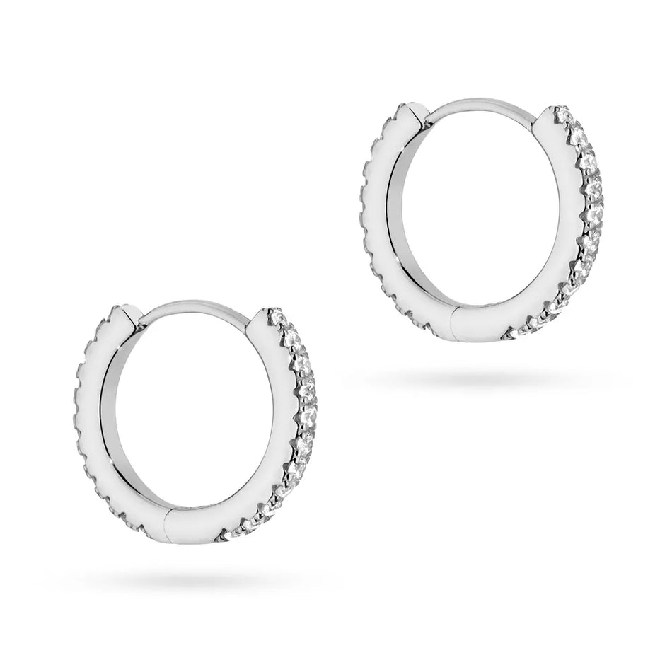 Silber Creaolen Ohrringe mit Zirkonia