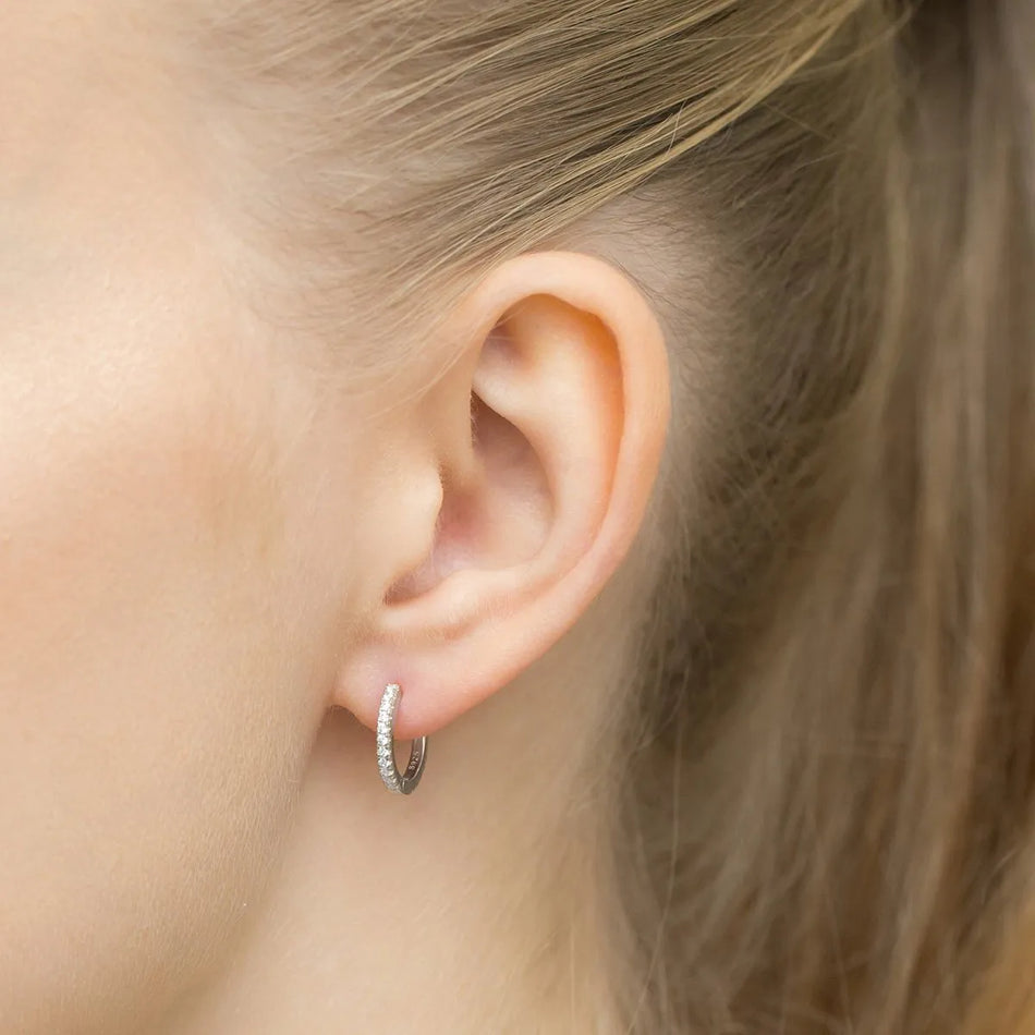 Silber Creaolen Ohrringe mit Zirkonia