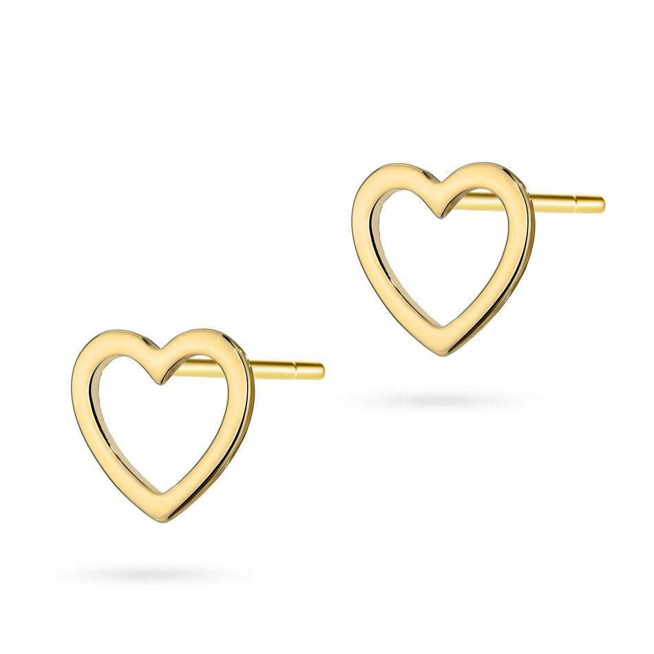 Gold Ohrstecker Herz Ohrringe