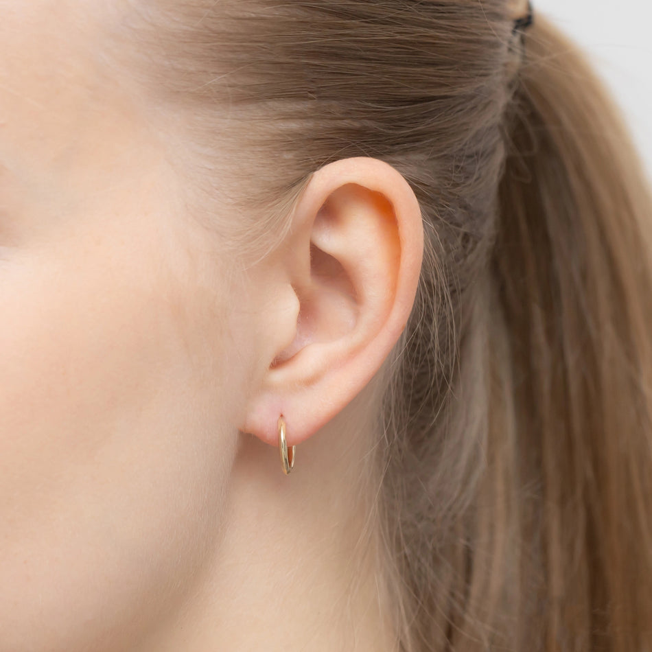 Gold Creaolen Ohrringe 12mm