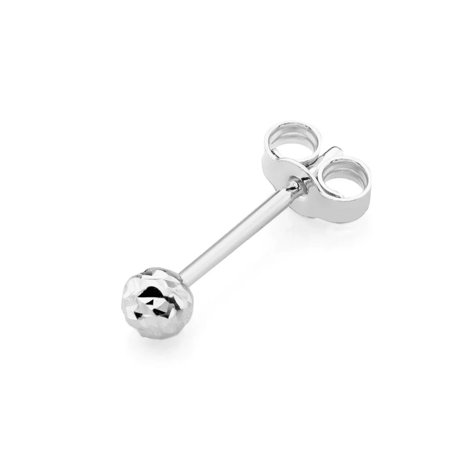 Gold Single Stud Bead Earring 3-8mm