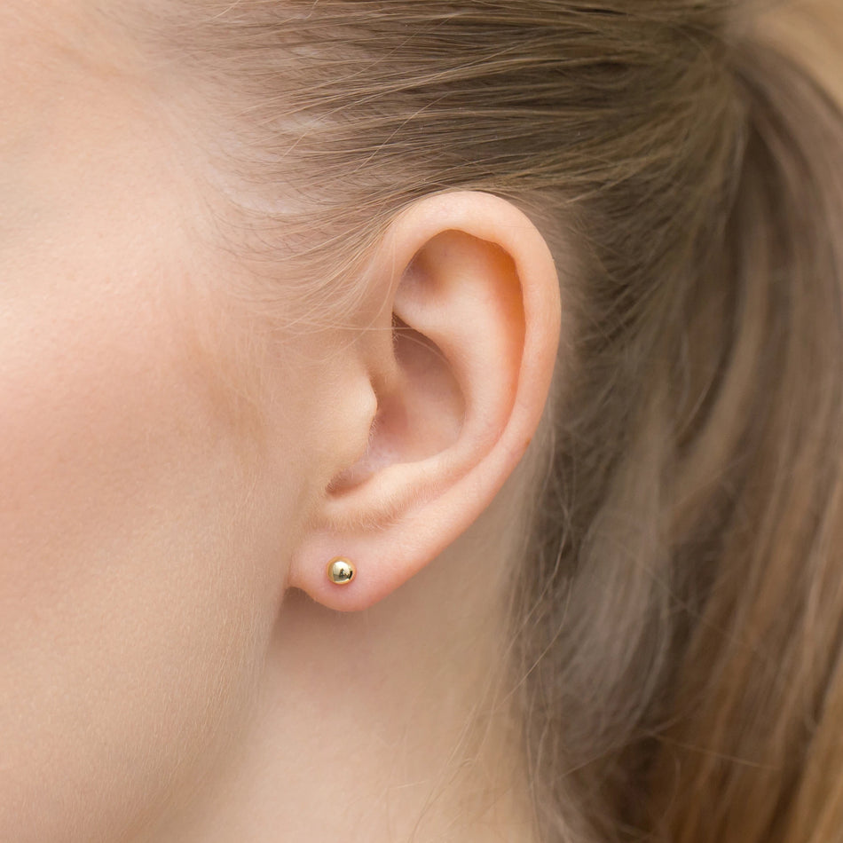Gold-plated Silver Stud Earrings