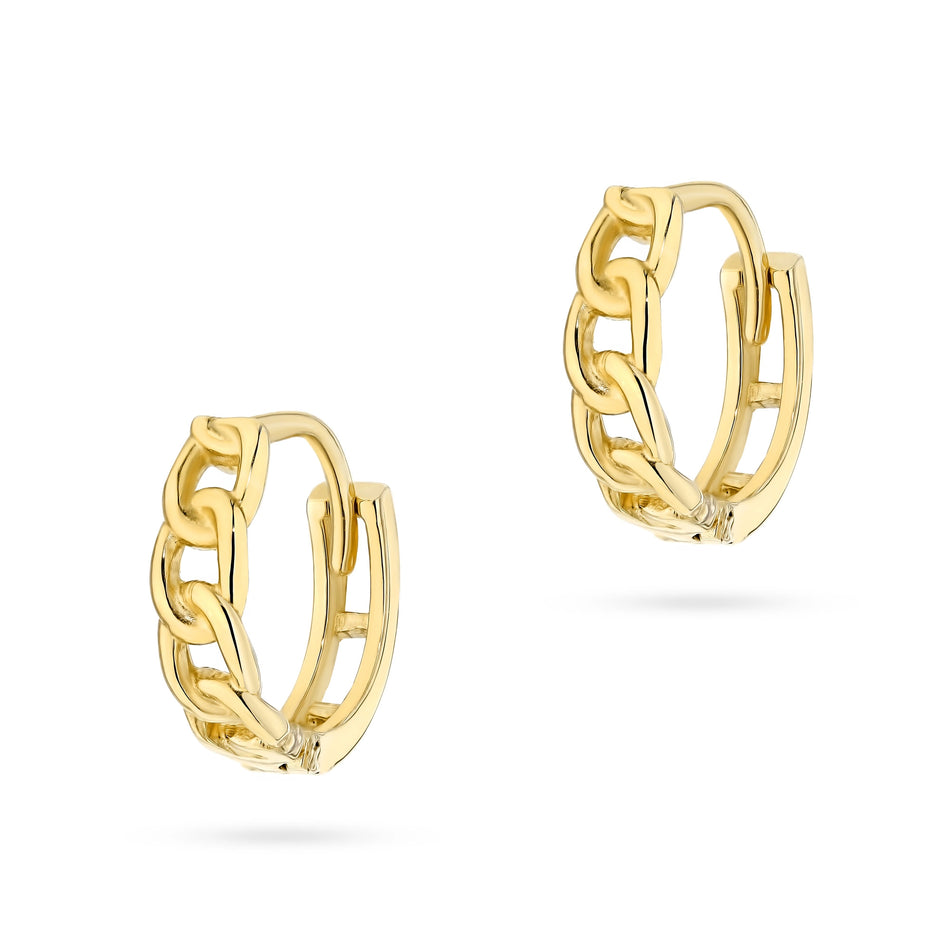 Zweifarbige Gold Creaolen Ohrringe