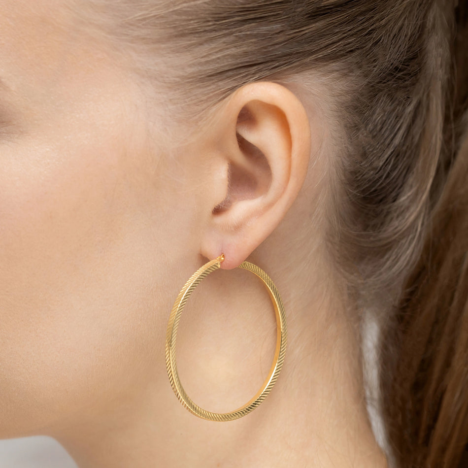 Vergoldete Silber Creaolen Ohrringe