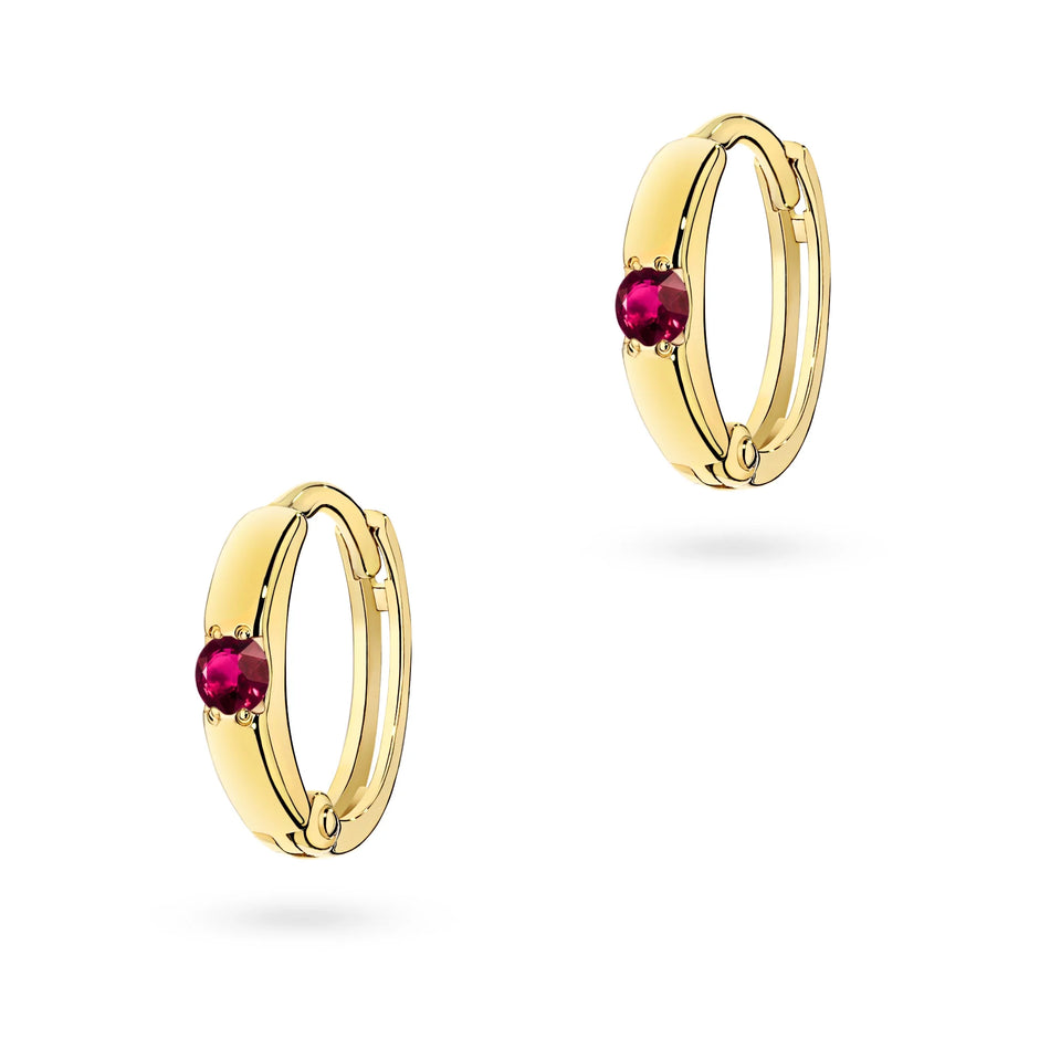Children's Gold Stud Earrings with Zirconia
