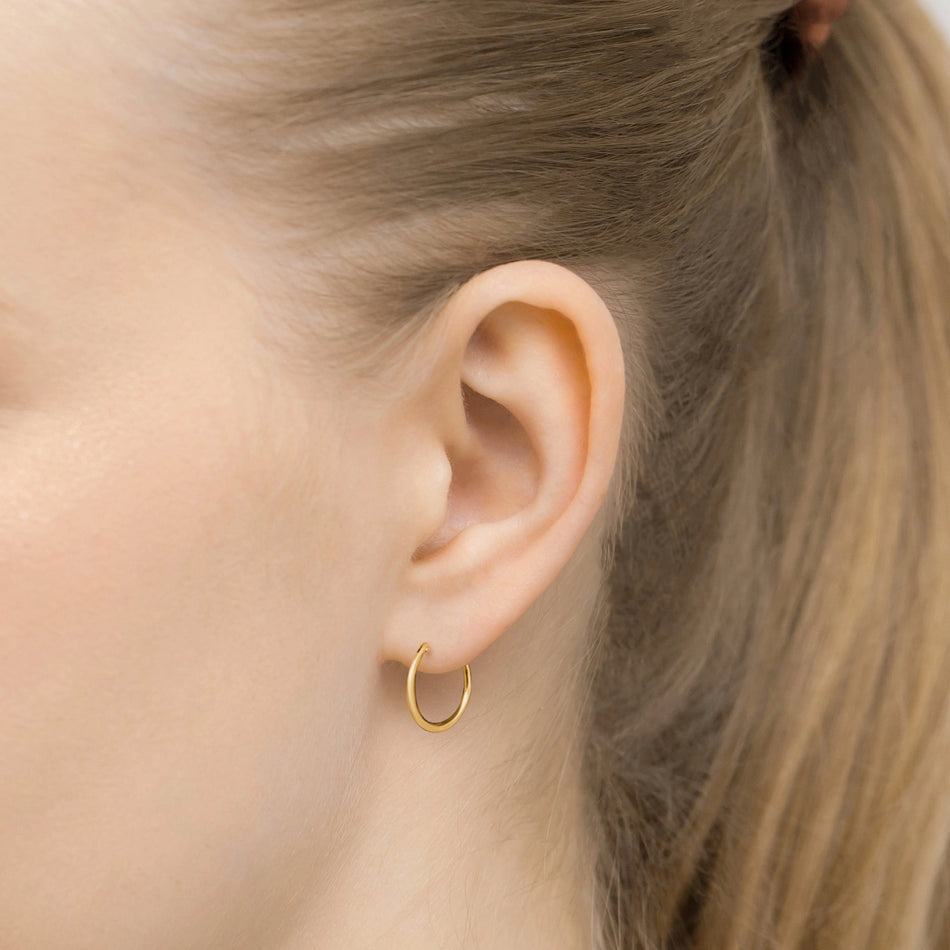Gold Creaolen Ohrringe 13mm