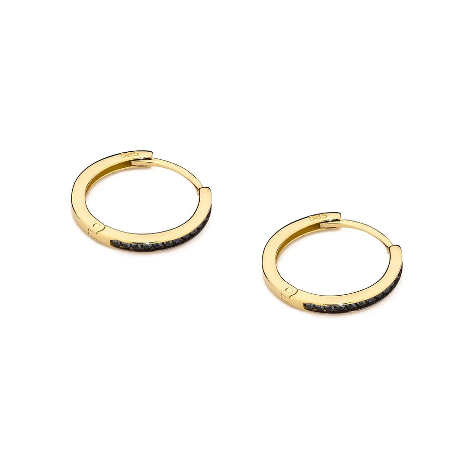 Gold Creaolen Ohrringe mit Zirkonia
