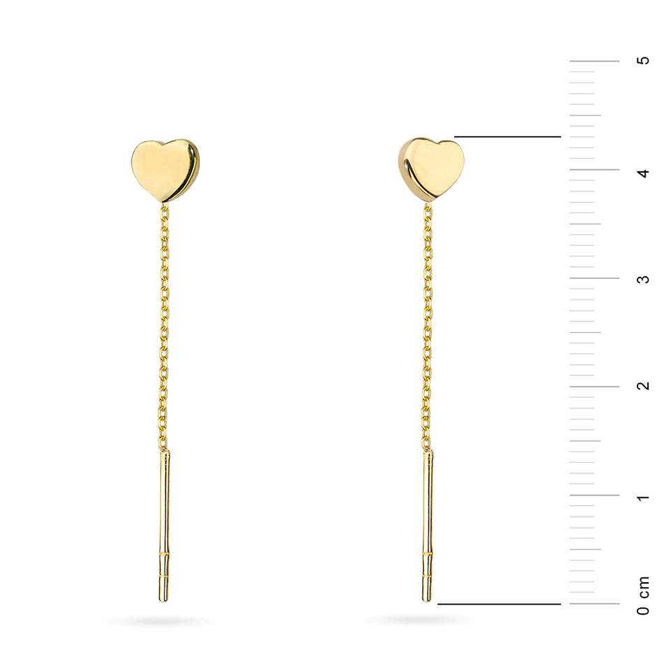 Gold Pull-Through Earrings