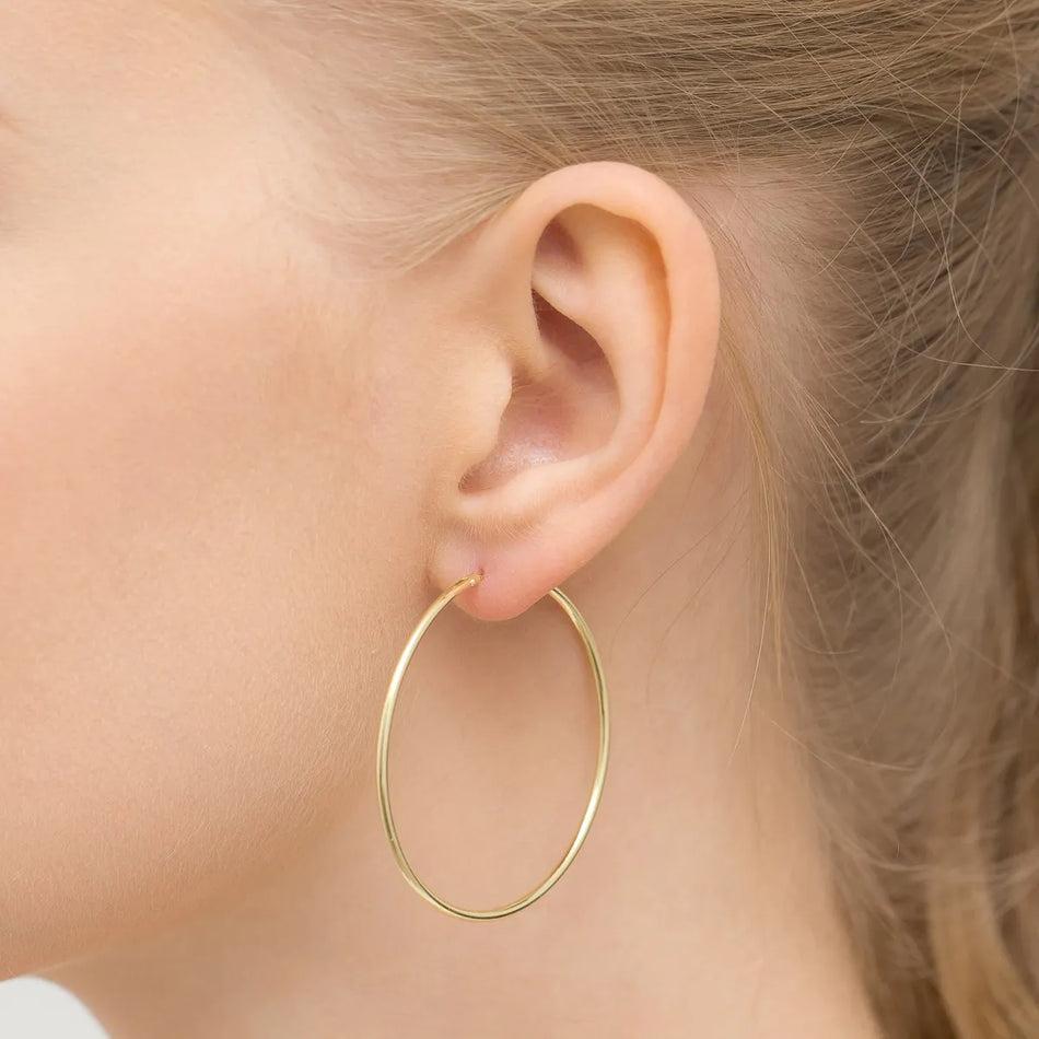 Vergoldete Silber Creaolen Ohrringe