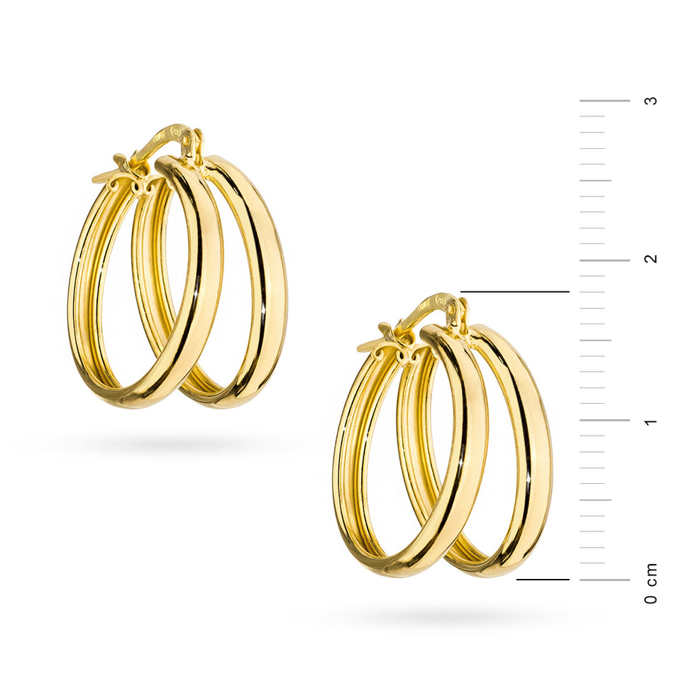 Vergoldete Silber Creaolen Ohrringe