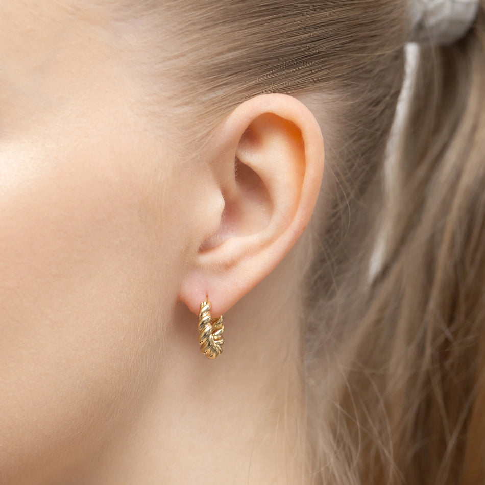 Vergoldete Silber Creaolen Ohrringe