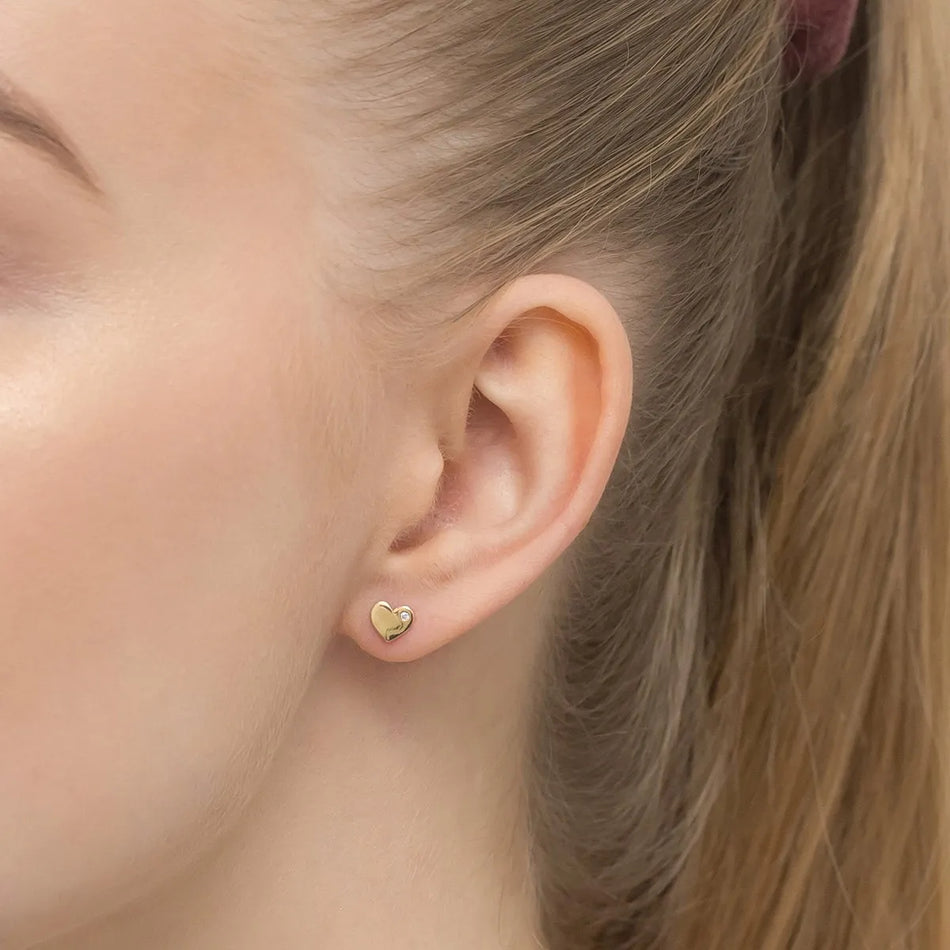 Kinder Gold Ohrstecker mit Zirkonia
