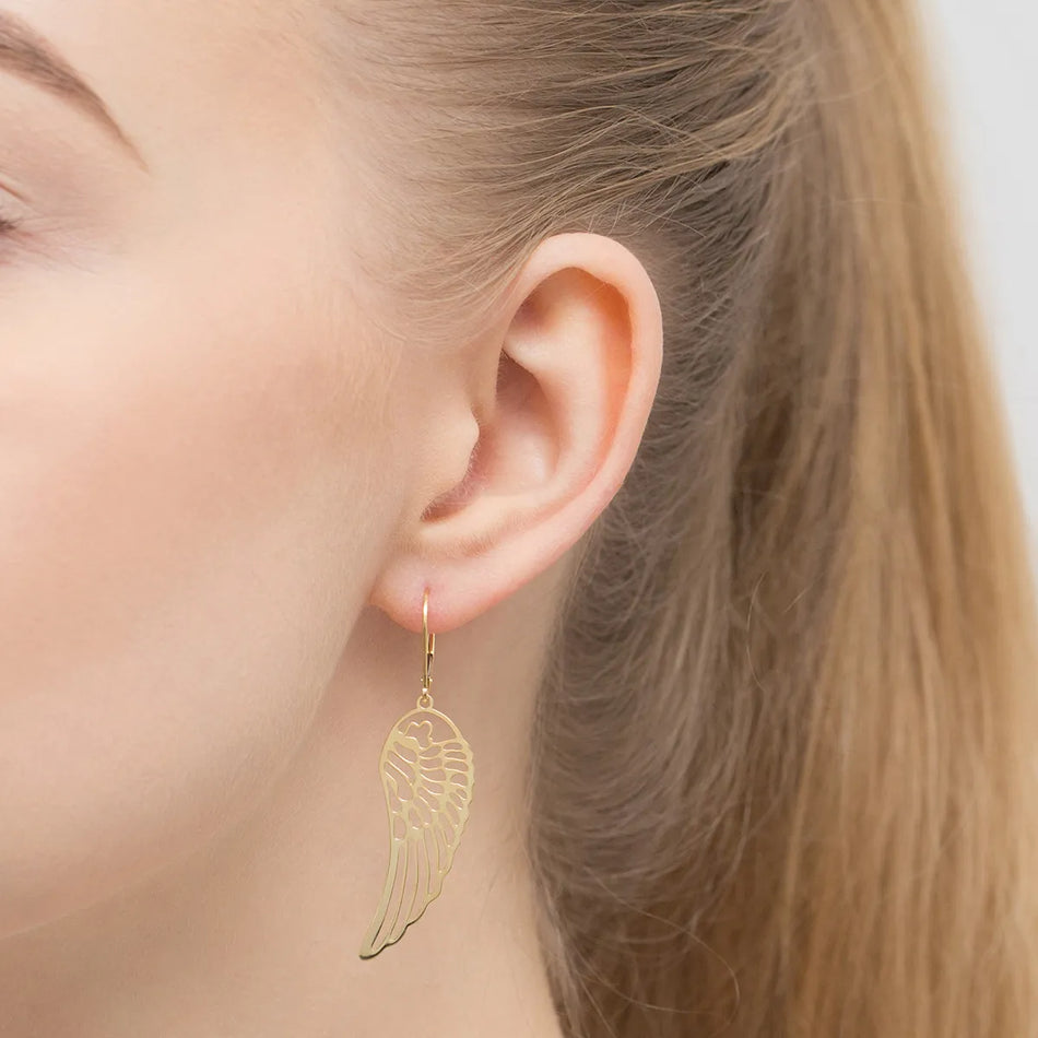 Gold Englische Verschluss Ohrringe Boho