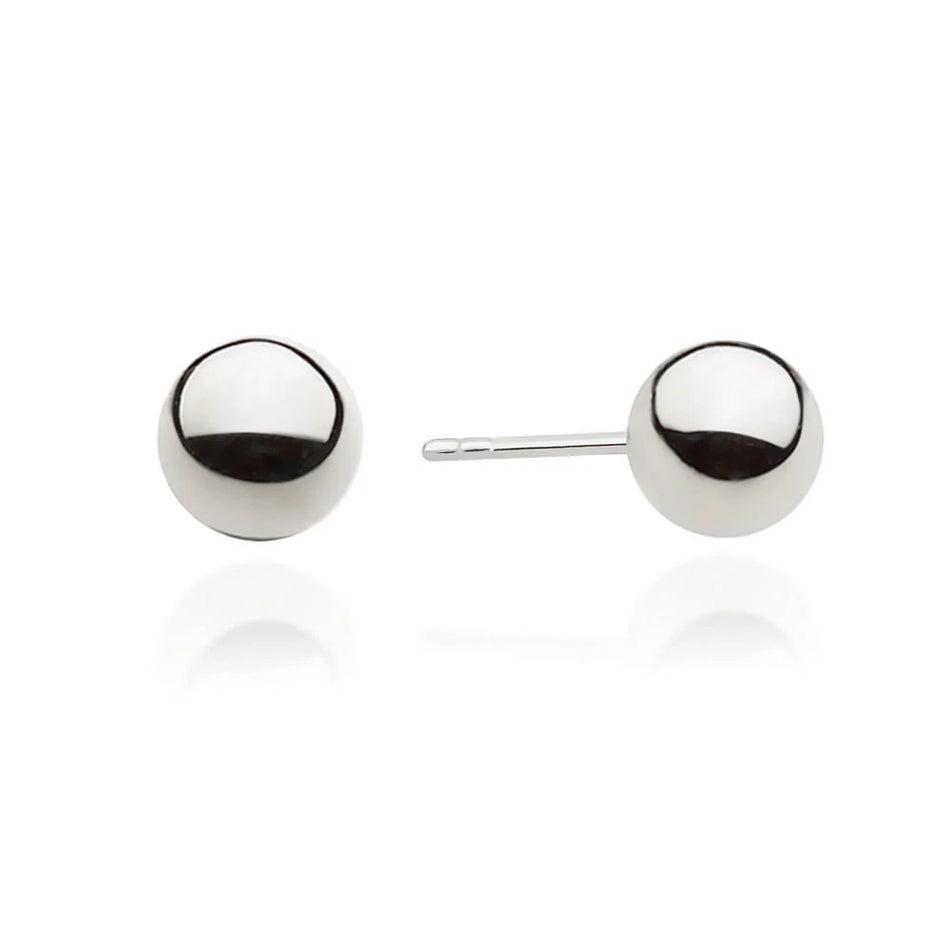 Classic Gold Stud Earrings Beads 3-8mm