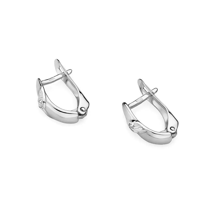 Gold Earrings with Diamonds