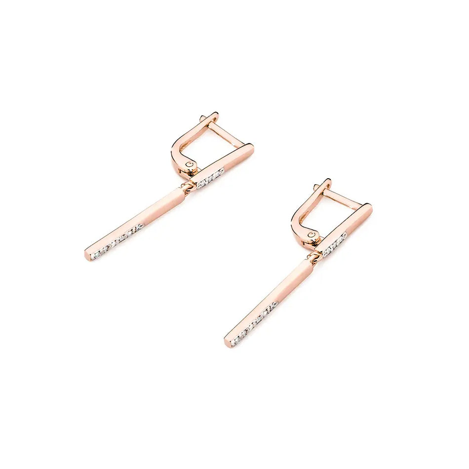 Goldohrringe mit Diamanten