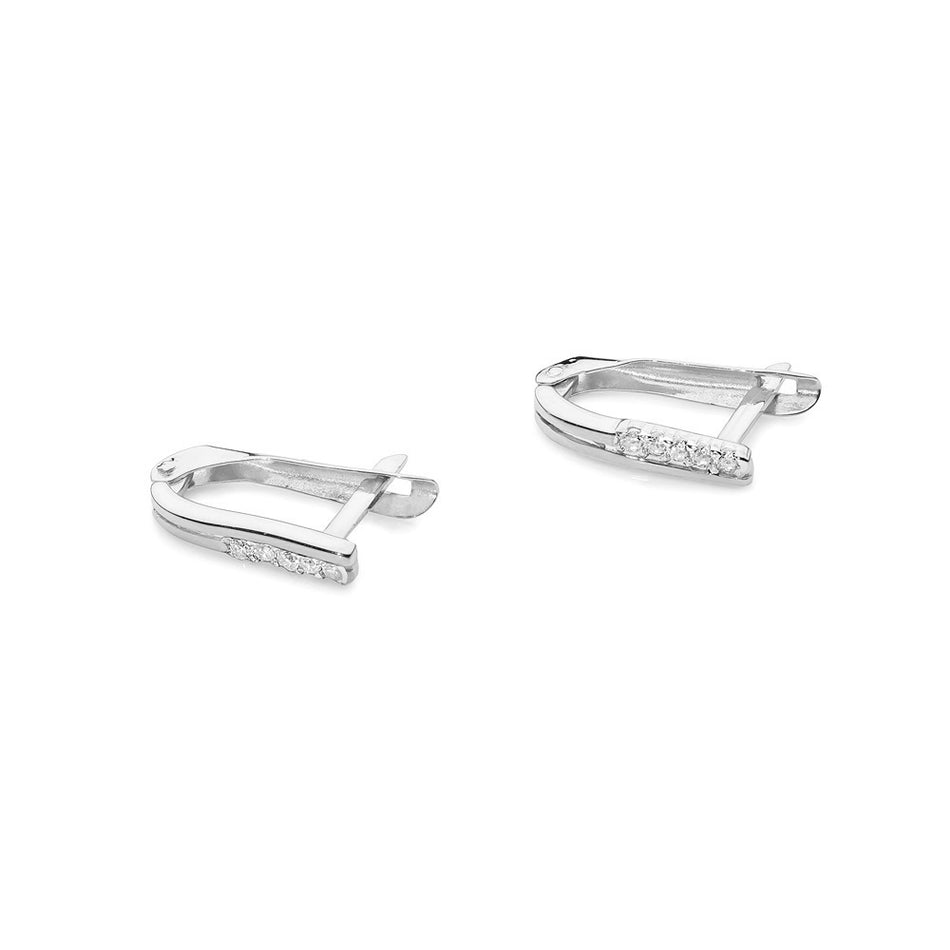 Gold Earrings with 0.15ct Diamonds