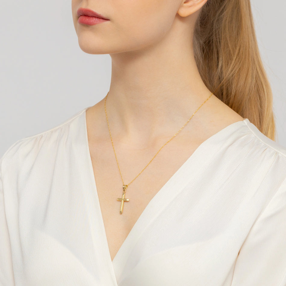 Gold Kreuz Anhänger