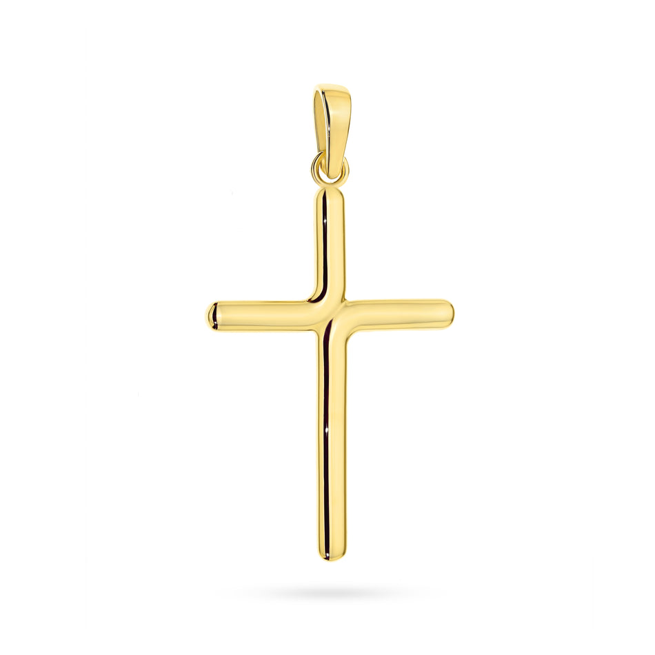 Gold Subtle Cross Pendant