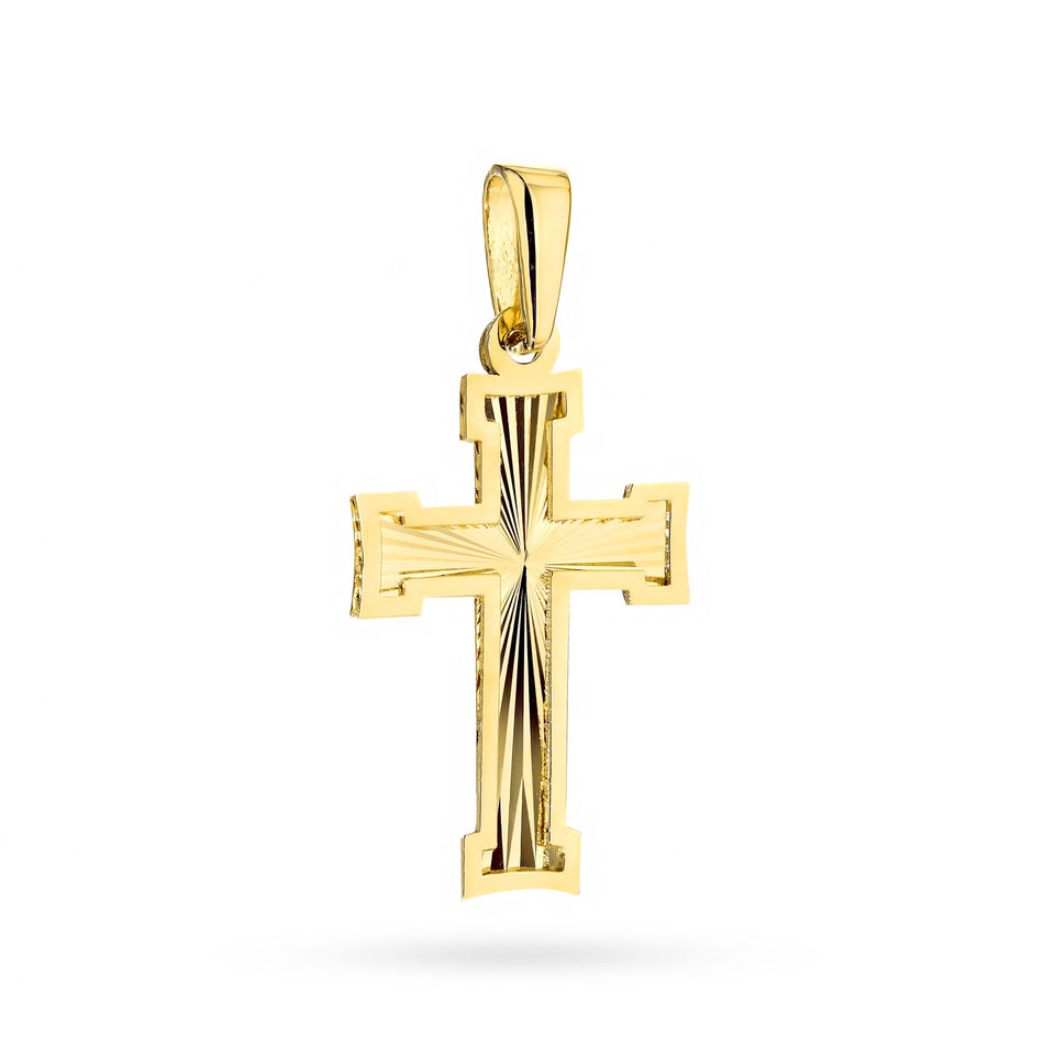 Gold Subtle Cross Pendant