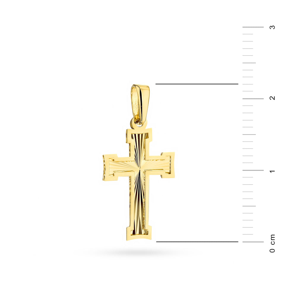 Gold Subtle Cross Pendant
