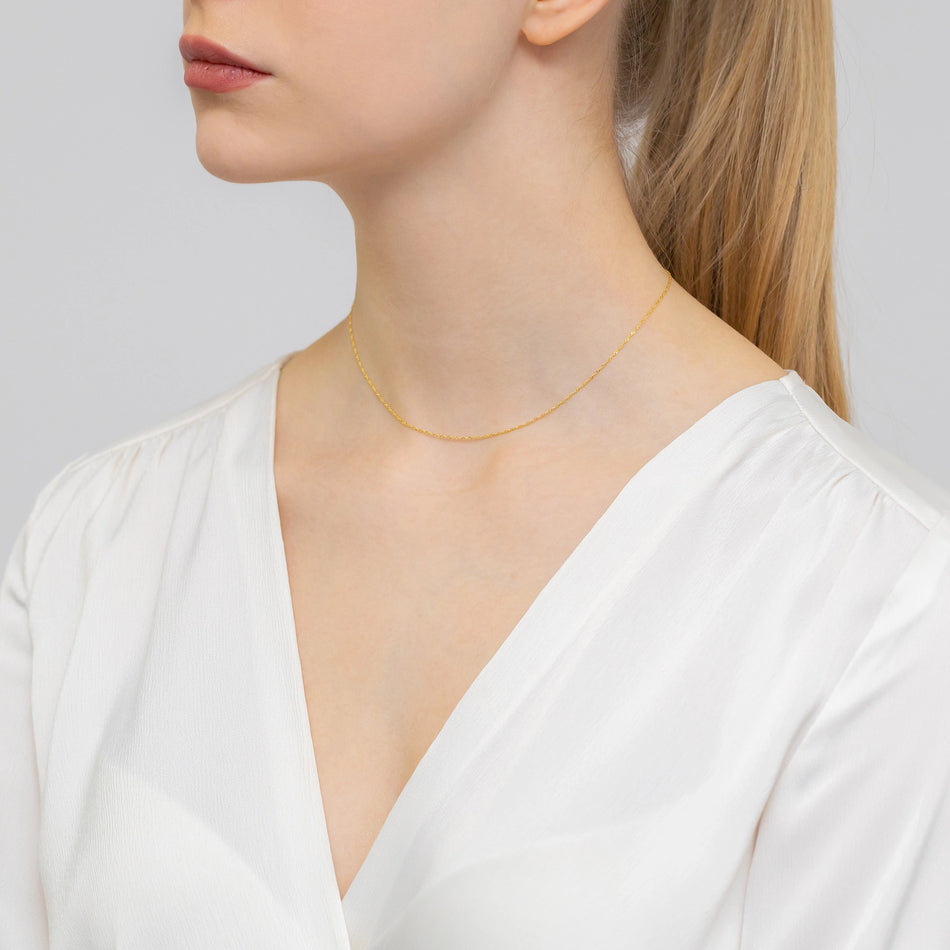 Gold Singapurkette 1.0mm