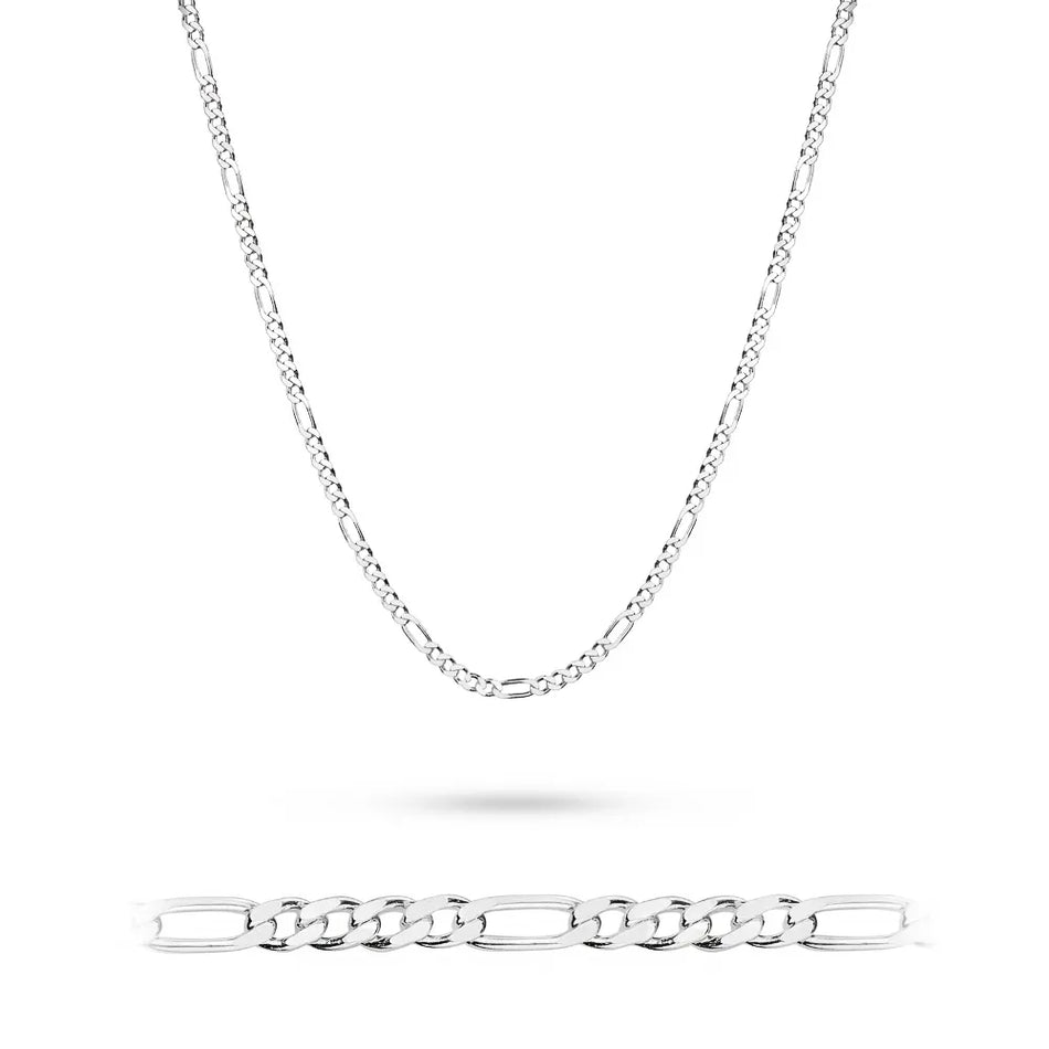 Herren Silber Figarokette 3.4mm