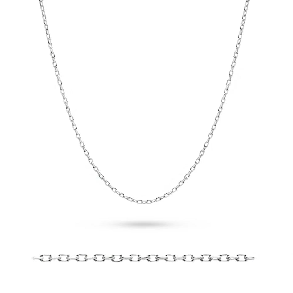 Weißgold Ankerkette 0,6mm