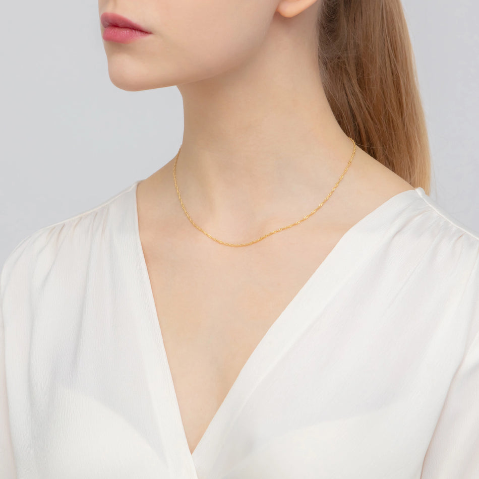 Vergoldete Silber Singapurkette 1.5mm