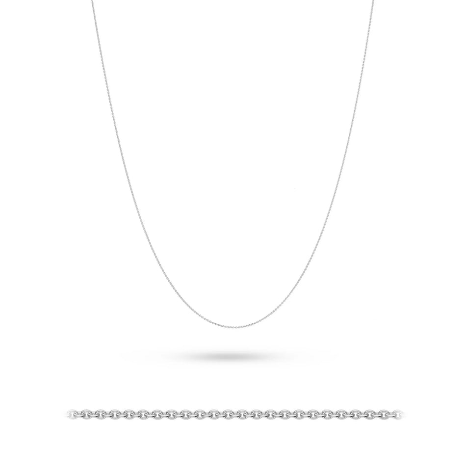 Weißgold Ankerkette 0,8mm