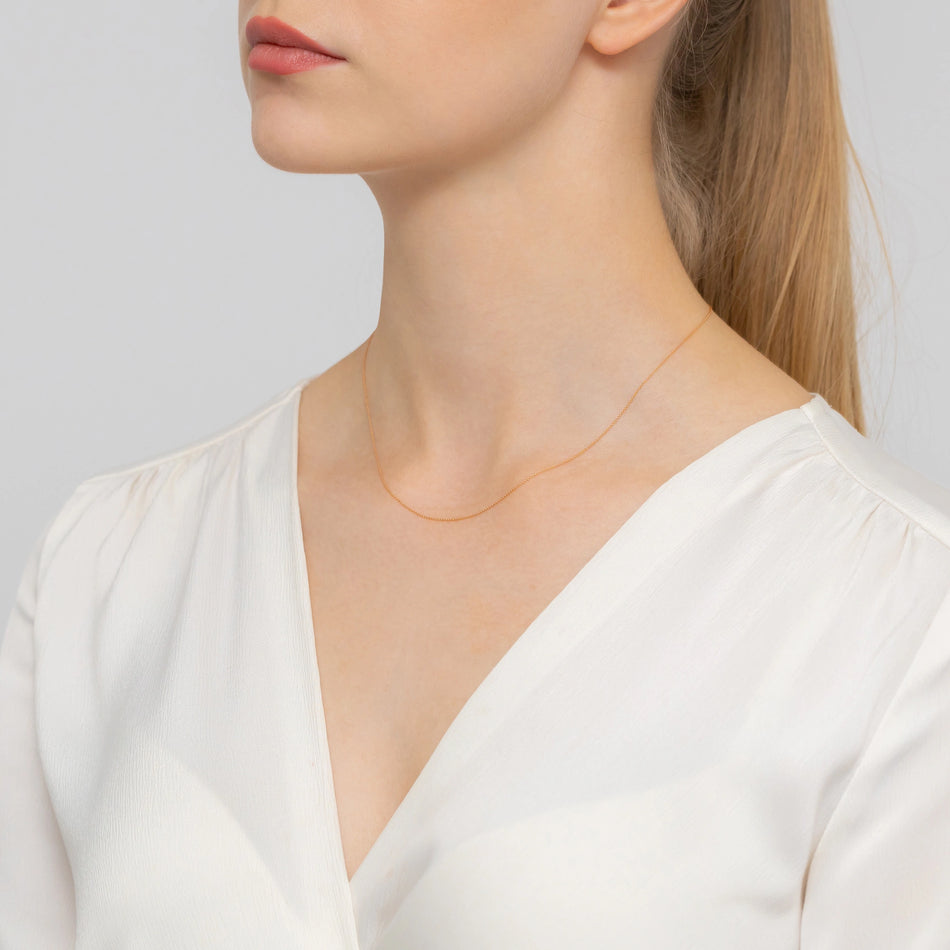 Ankerkette aus Roségold 0,8mm