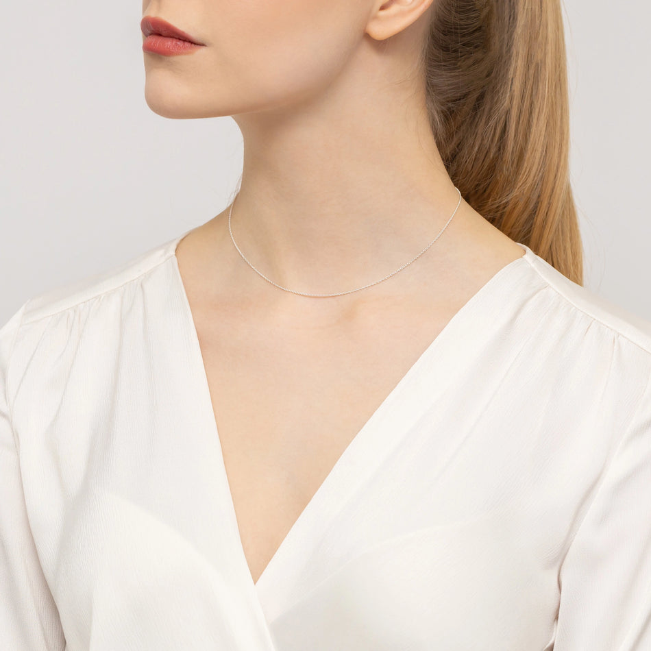 Silber Rundankerkette 1.1mm