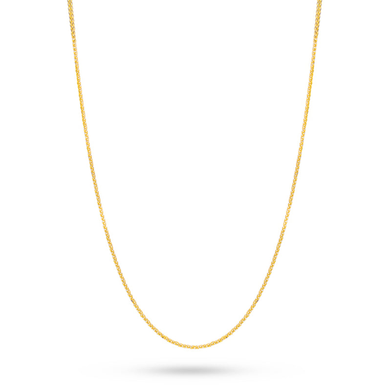 Gold Diamantschliff Kette Fuchsschwanz 0,7mm