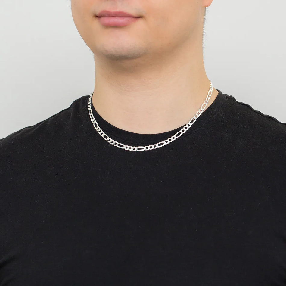 Herren Silber Figarokette 5.0mm