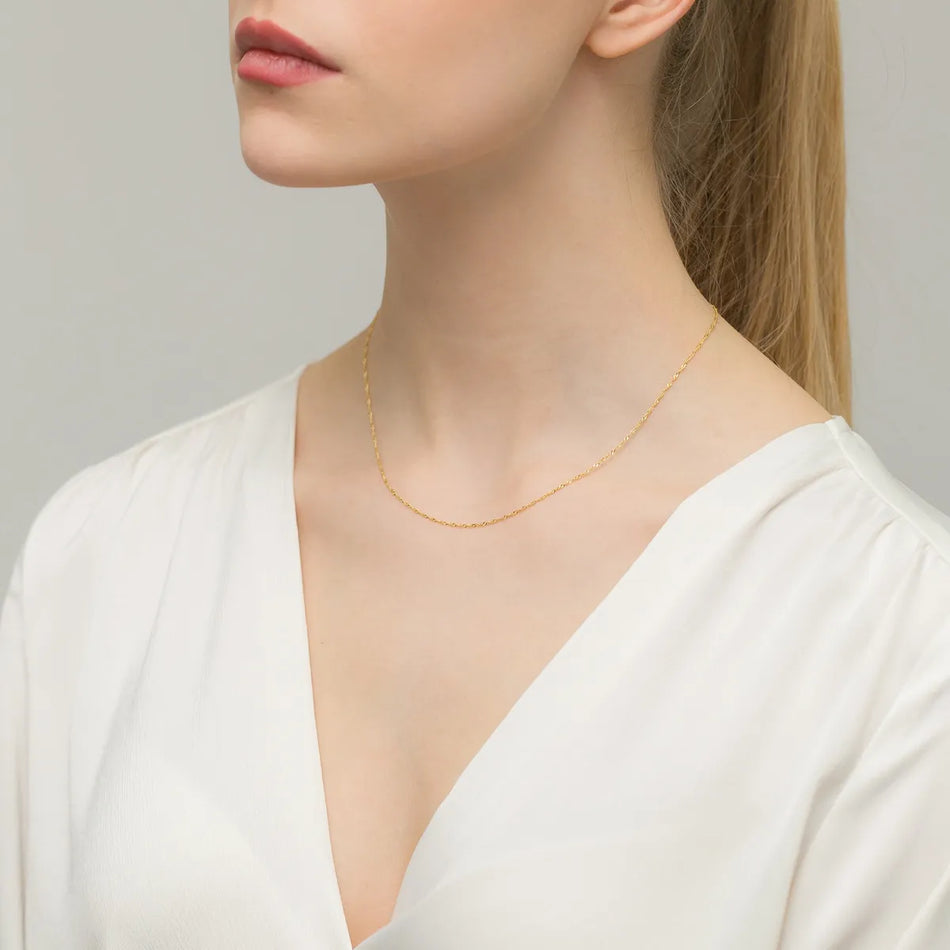 Gold Singapurkette 1.1mm