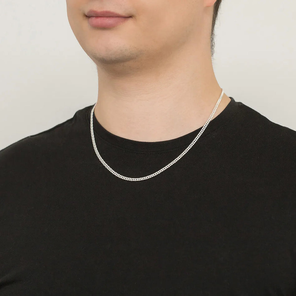 Herren Silber Panzerkette 3.2mm