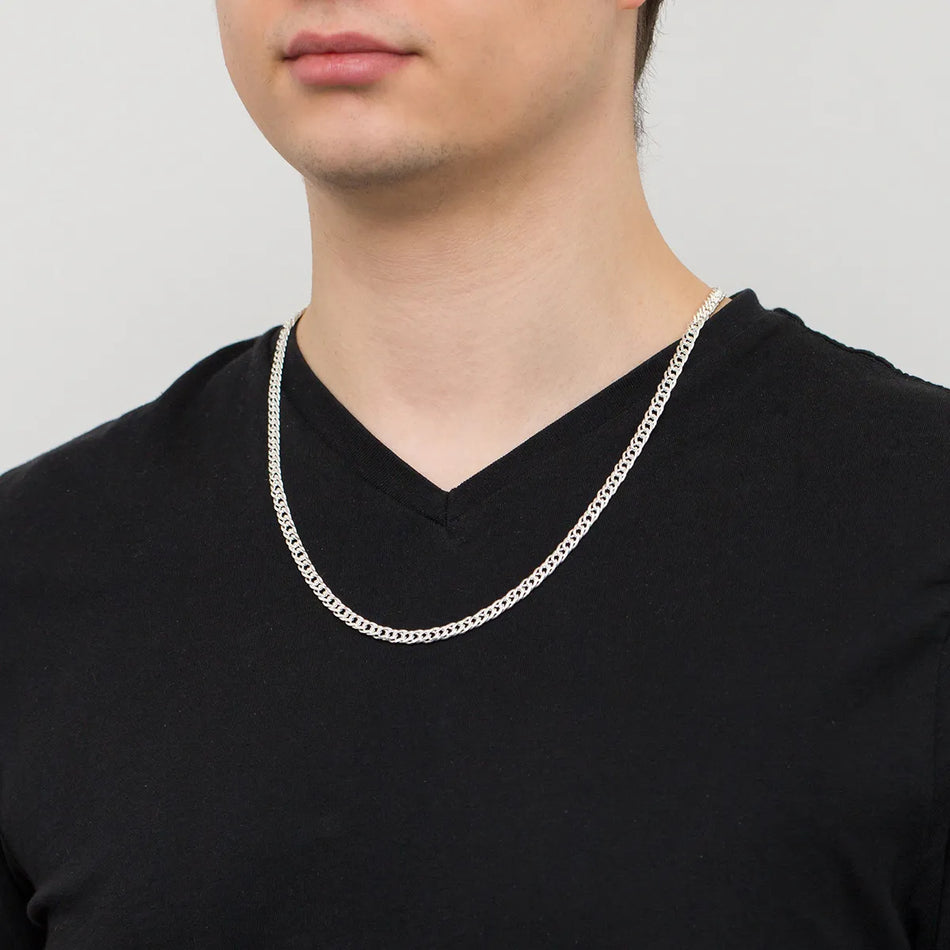 Herren Silber Panzerkette 5.1mm