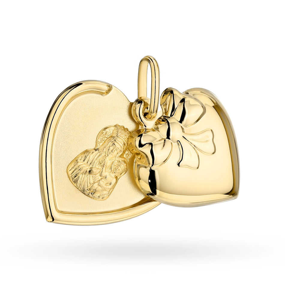 Gold Jungfrau Maria Medaillon Anhänger