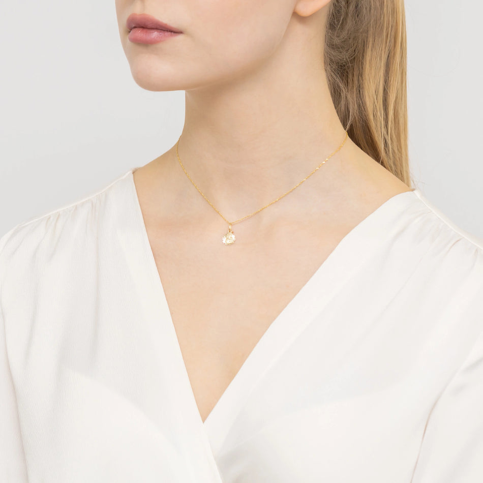 Gold Jungfrau Maria Medaillon Anhänger