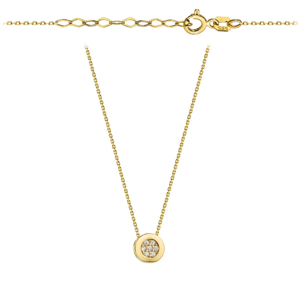Gold Necklace with Zirconia