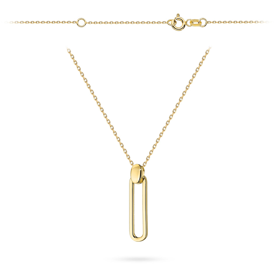 Gold Necklace with Large Link