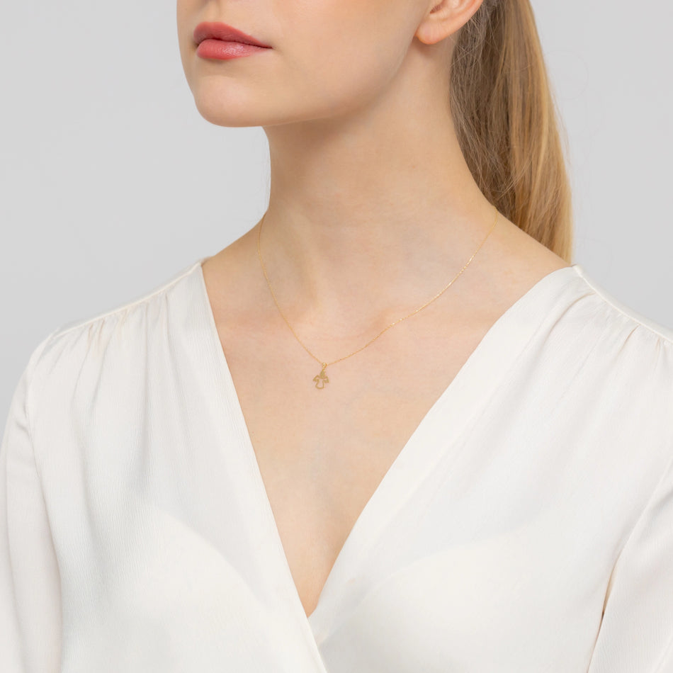 Goldkette mit durchbrochenem Engel