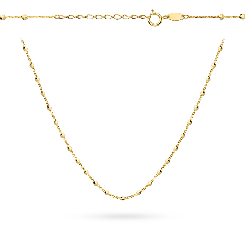 Gold Necklace with Beads